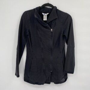 The North Face Womens Jacket Black Stretch Pockets Asymmetrical Zipper S